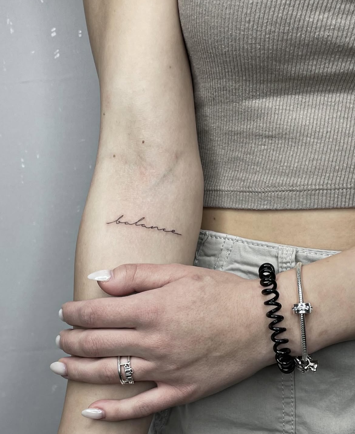 Fineline Lettering Tattoo