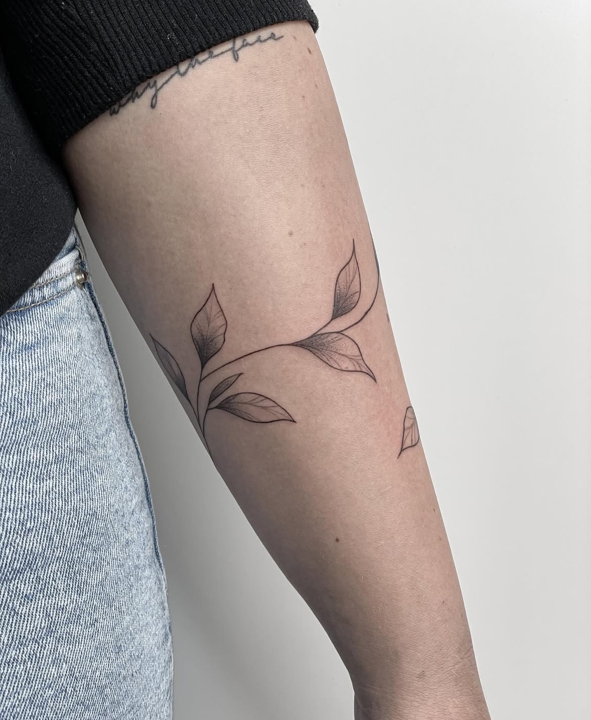 Blätter Fineline Tattoo